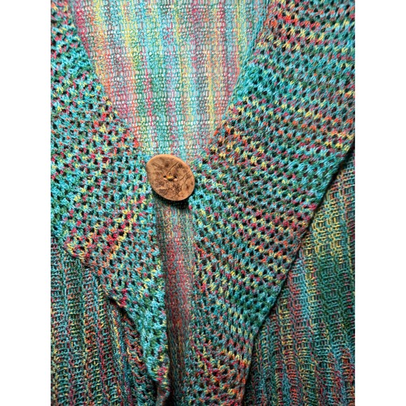 Kaktus Women Knit Cardigan Sweater Open Front Button Small Festival Bohemian - Picture 2 of 8